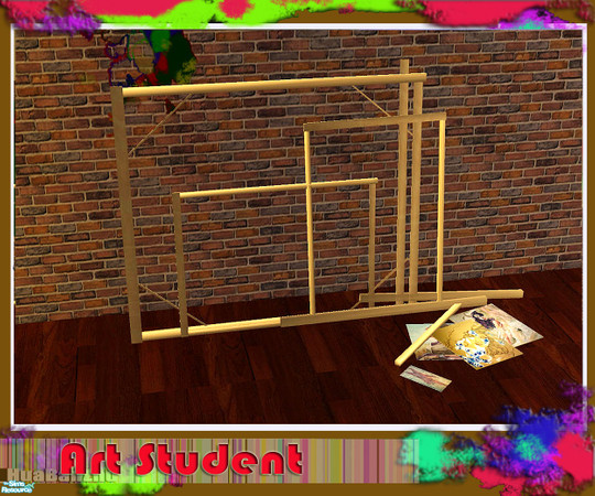 Sims 2 — Art Student - Wood Frames by huabanzhu — 