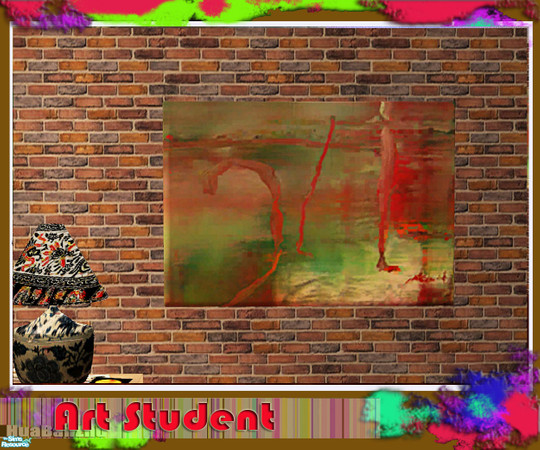 Sims 2 — Art Student - paintingcanvas by huabanzhu — 
