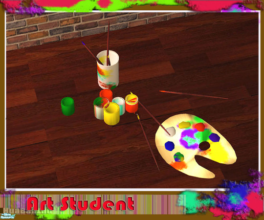 Sims 2 — Art Student - tools by huabanzhu — 