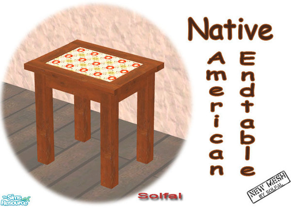 Sims 2 — Native American End Table by solfal — Endtable in traditional native american style