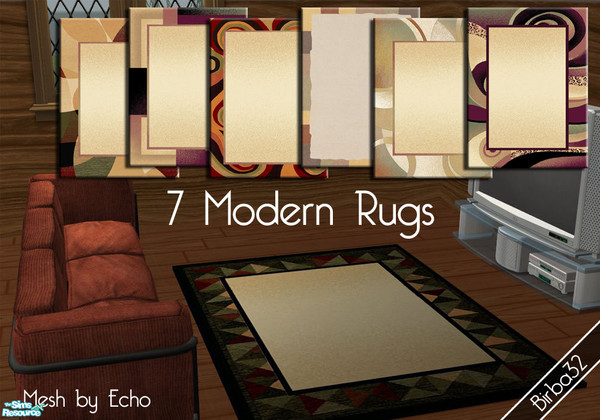 Sims 2 — Modern Rugs - Set 2 by Birba32 — A different rug for each day of the week :D Enjoy!