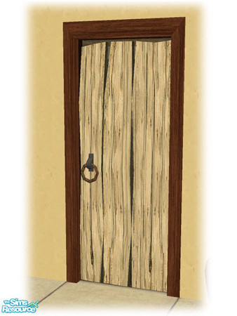 Sims 2 — Civ Build - Wood Door - Rec01 by Shakeshaft — Part of the second set of the Civilizations Build Set, this set