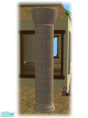Sims 2 — Civ Build - Stone Column Base - Rec04 by Shakeshaft — Part of the second set of the Civilizations Build Set,