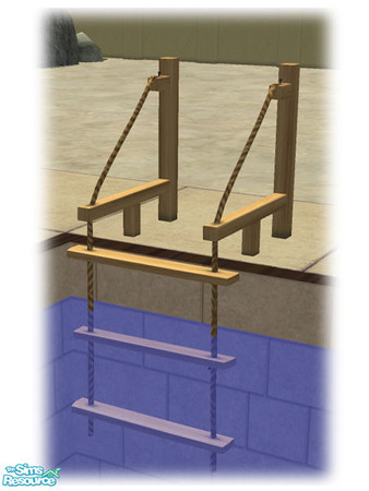 Sims 2 — Civ Build - Wood Pool Ladder - Rec01 by Shakeshaft — Part of the second set of the Civilizations Build Set, this
