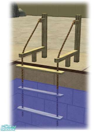Sims 2 — Civ Build - Wood Pool Ladder - Rec02 by Shakeshaft — Part of the second set of the Civilizations Build Set, this