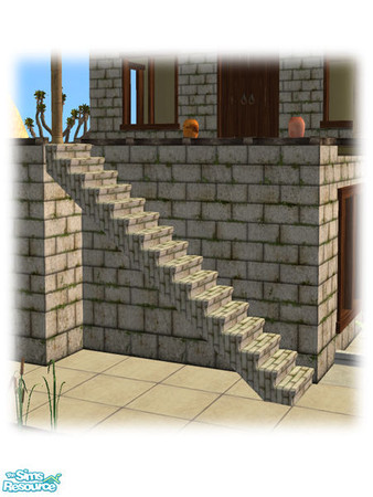 Sims 2 — Civ Build - Greystone Steps - Mesh by Shakeshaft — Part of the second set of the Civilizations Build Set, this