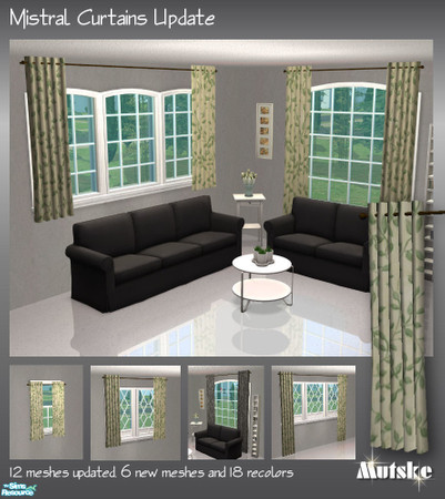 Sims 2 — Mistral Curtains Update by Mutske — I just updated my Mistral Curtain set for the AL ceilings. You can just