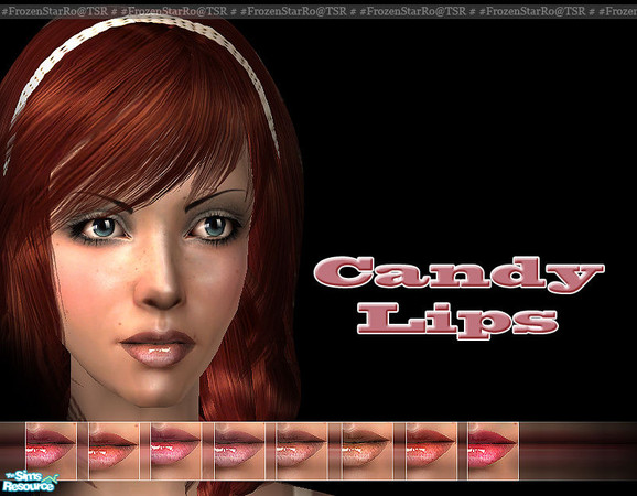 Sims 2 — Candy Lips by FrozenStarRo — New make-up set. Glossy lips.