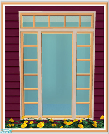 Sims 2 — Prima 2 Tile Long Window - Diag Mesh by Shakeshaft — Part of a new set of build items in a European style,