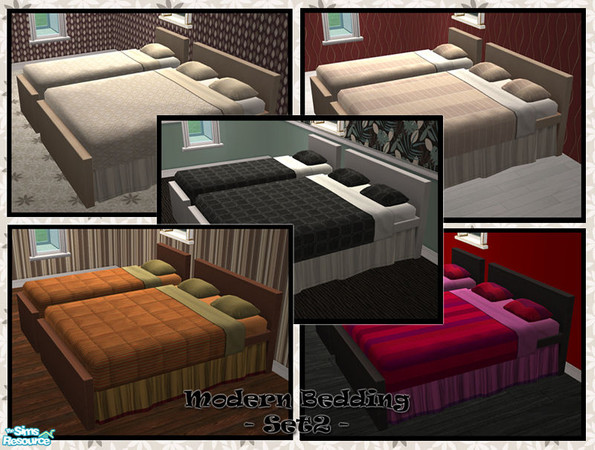 Sims 2 — Modern Bedding - Set2 by Donnha — Some more modern themed beddings!!