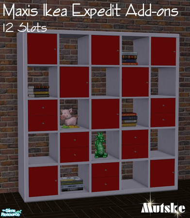 Sims 2 — Expedit 2tile Bookcase by Mutske — 