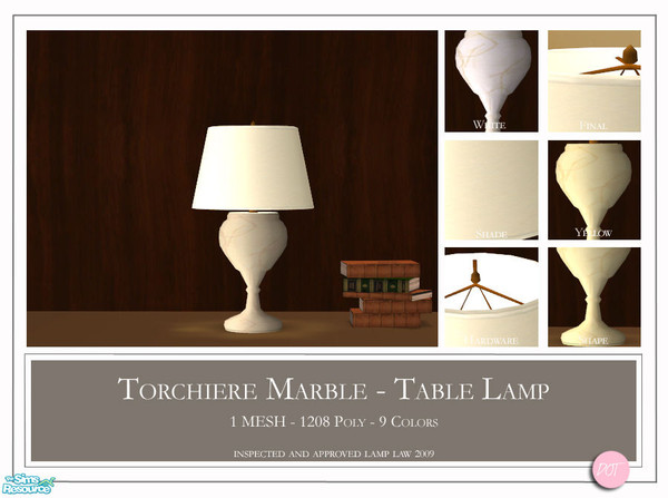 Sims 2 — Torchiere Marble Table Lamp by DOT — Torchiere Marble Table Lamp 1 Mesh Plus Recolors. Sims 2 by DOT of The Sims