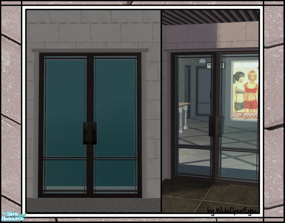 Sims 2 — Downtown 2 Tile Door by wideopeneyes — These are some doors I made for my Downtown project. They match my