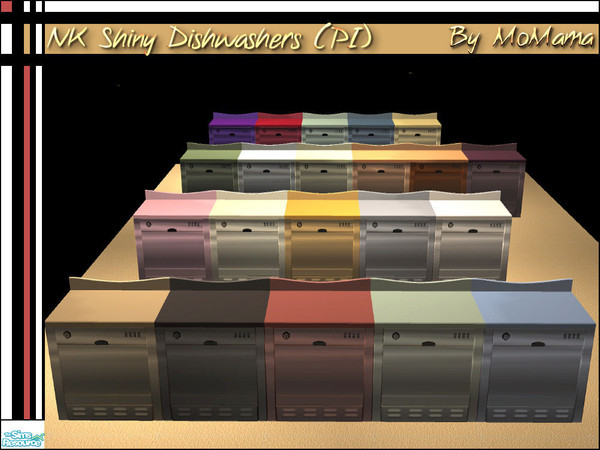Sims 2 — NK Shiny Dishwashers by MoMama — A set of shiny dishwashers to go with the other appliances. Tired of the same
