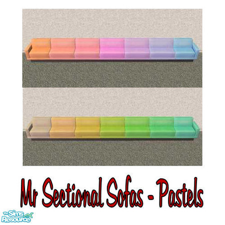 Sims 2 — Mr Sectional Sofas - Pastels by shadow66 — Cheap yet very comfortable sectional sofas, allowing you to arrange