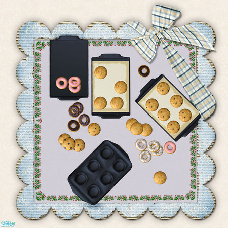 Sims 2 — Hot from The Oven - Baking Clutter by simal10 — Eight meshes and lots of recolors for your sweet tooth sims..
