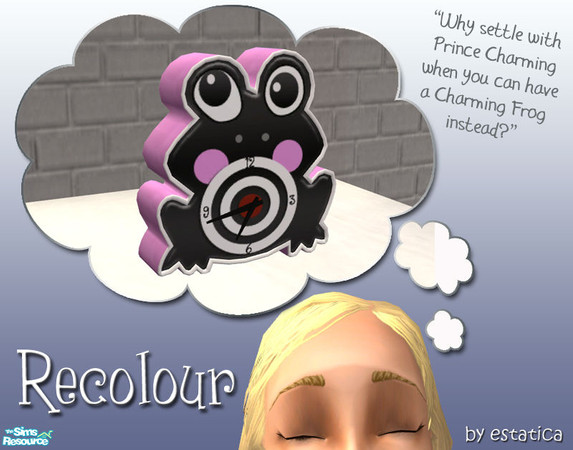 Sims 2 — Charming Frog - Recolour 4 by estatica — Disguised as an ordinary clock, this charming frog will not only boost