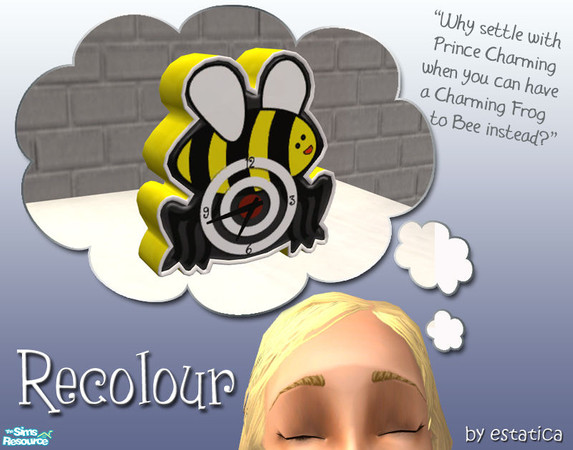 Sims 2 — Charming Frog to Bee Recolour by estatica — Disguised as an ordinary clock, this charming frog will not only