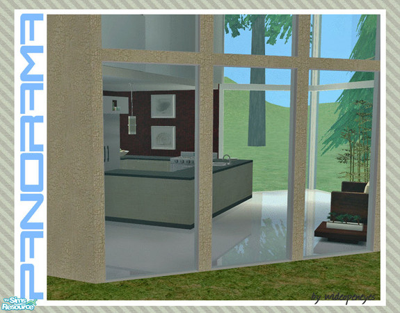 Sims 2 — Panorama Windows - Single Tile Diagonal by wideopeneyes — As simple a set of windows as you can get, going floor