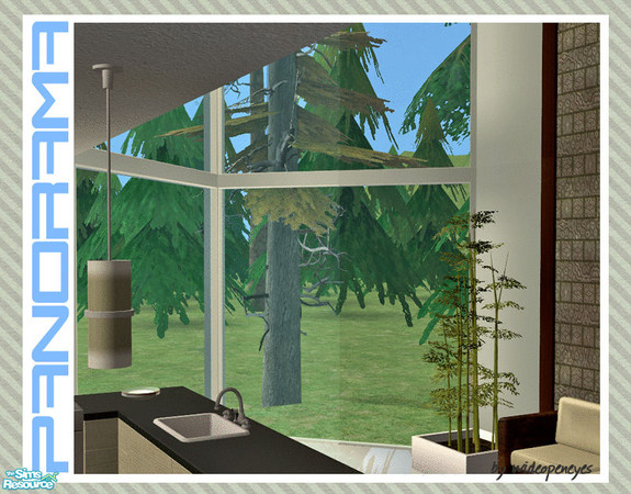 Sims 2 — Panorama Windows - Side Piece Diagonal by wideopeneyes — As simple a set of windows as you can get, going floor