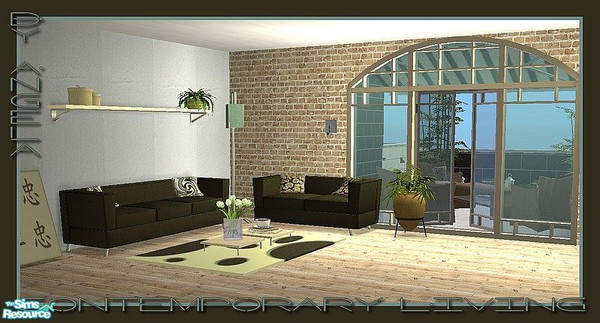 Sims 2 — Contemporary Livingroom by Angela — I have updated the collectionfile to also include the matching door, Closed