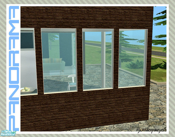Sims 2 — Panorama Counter Height - Single by wideopeneyes — This set of windows has been designed to sit level with the