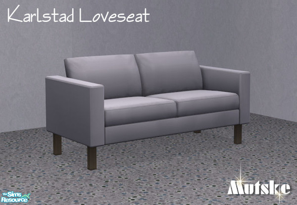 Sims 2 — Karlstad Loveseat by Mutske — New mesh, uses textures from the Ikea Karlstad Sofa.
