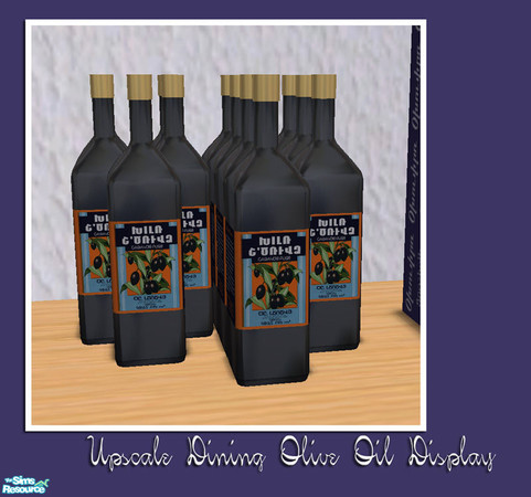 Sims 2 — Upscale Dining Olive Oil Display by BeOSBoxBoy — 