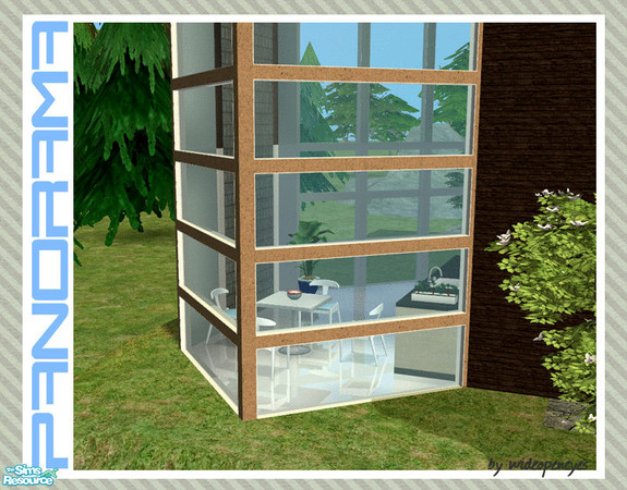 Sims 2 — Panorama Windows - 3 Row Center Diagonal by wideopeneyes — This set of windows creates three rows of individual