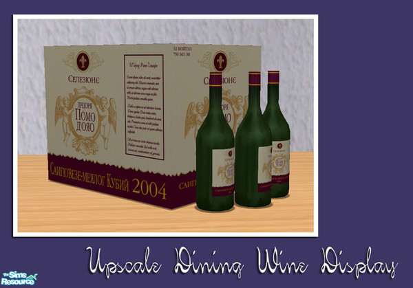 Sims 2 — Upscale Dining Wine Display by BeOSBoxBoy — 