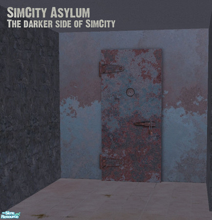 Sims 2 — SimCity Asylum Locked Door by BeOSBoxBoy — Who knows what lays behind the locked door?