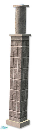 Sims 2 — Studio K Vertical Brick Column - Storm by StudioKhagerks — Coordinates with Studio K Vertical Brick wall