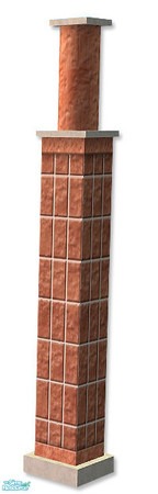 Sims 2 — Studio K Vertical Brick Column - Spice by StudioKhagerks — Coordinates with Studio K Vertical Brick wall