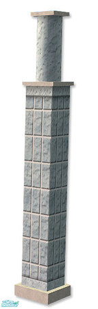 Sims 2 — Studio K Vertical Brick Column - Winter by StudioKhagerks — Coordinates with Studio K Vertical Brick wall