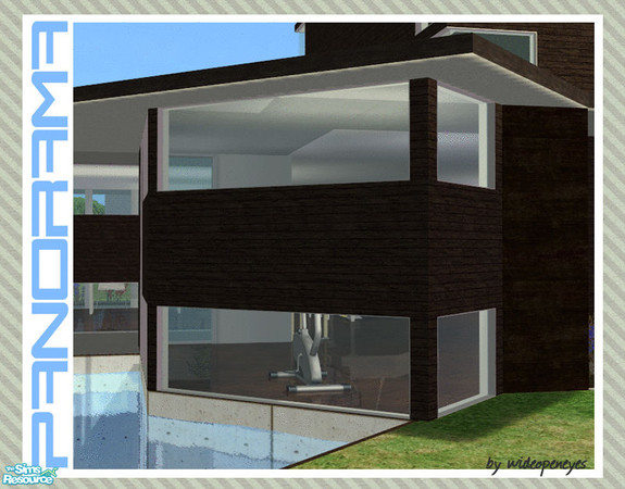 Sims 2 — Panorama  - Top/Bottom Rows Center Diagonal by wideopeneyes — This set of windows creates two rows of individual