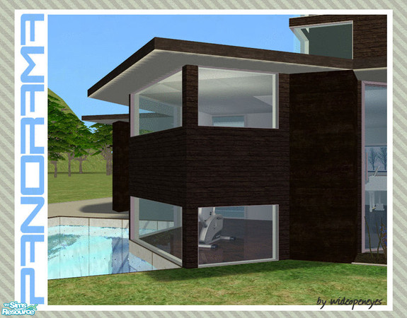 Sims 2 — Panorama  - Top/Bottom Rows Diagonal by wideopeneyes — This set of windows creates two rows of individual