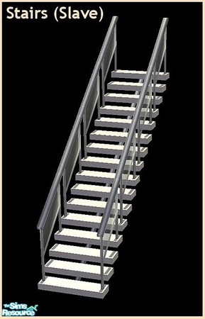 Sims 2 — stairs (slave) by Angela — A new Buildset with matching doors, windows a fence and Stairs. Can be recoloured,