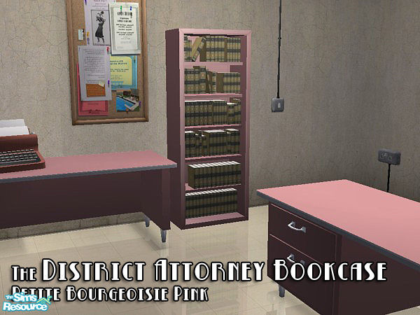 Sims 2 — Office Bookcase - Pink RECOLOUR by BeOSBoxBoy — 