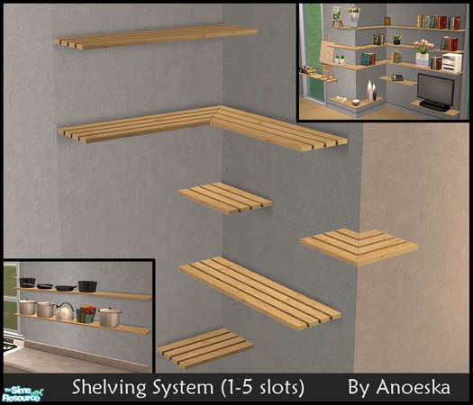 Sims 2 — Shelving System by AnoeskaB — Shelving system. Ideal for use in small rooms or appartments, or just for placing