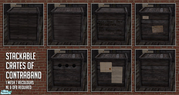 Sims 2 — Stackable Contraband Crate by BeOSBoxBoy — 