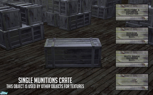 Sims 2 — Single Munitions Crate by BeOSBoxBoy — This item is a texture repository for other items in the set to which it