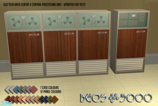 Sims 2 — BEOS 5000 Computing Set by BeOSBoxBoy — Revised and updated for your computing needs in 1972!