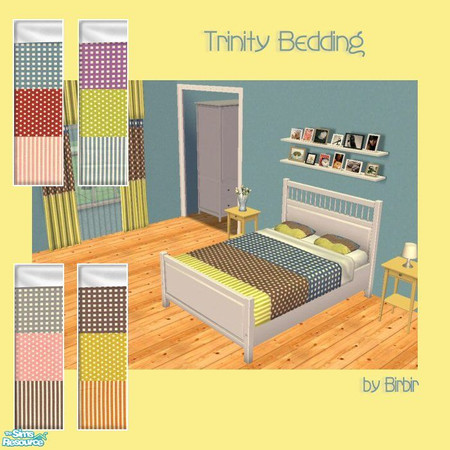 Sims 2 — Trinity Bedding by Birbir — A set of five different beddings. Enjoy!