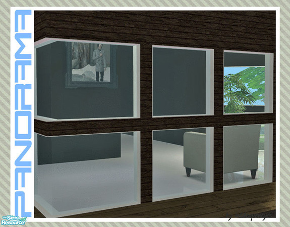 Sims 2 — Panorama - Middle/Bottom Single by wideopeneyes — This set will create middle and bottom rows of windows. As