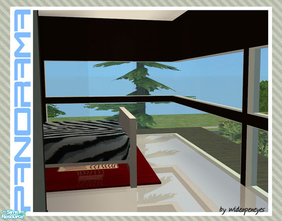 Sims 2 — Panorama - Middle/Bottom Side by wideopeneyes — This set will create middle and bottom rows of windows. As with