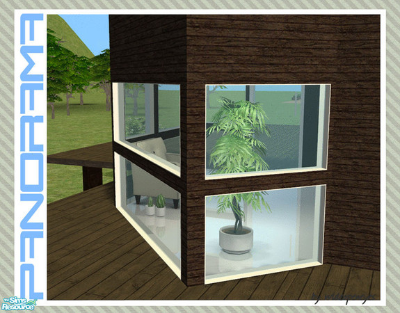 Sims 2 — Panorama - Middle/Bottom Single diagonal by wideopeneyes — This set will create middle and bottom rows of
