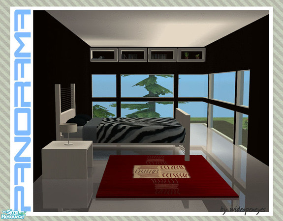 Sims 2 — Panorama Windows - Middle/Bottom by wideopeneyes — This set will create middle and bottom rows of windows. As