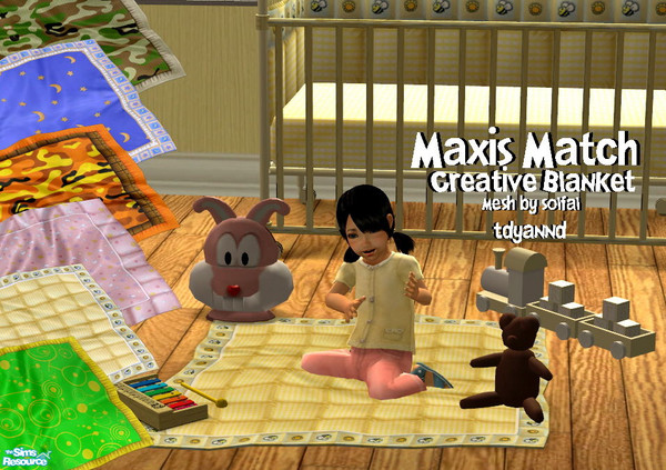 Sims 2 — Maxis Match Creative Blanket by tdyannd — Solfal\'s wonderful Creative Blanket made to match the Maxis