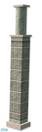 Sims 2 — Studio K Vertical Brick Column - Laurel by StudioKhagerks — Coordinates with Studio K Vertical Brick wall