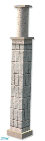 Sims 2 — Studio K Vertical Brick Column - Frost by StudioKhagerks — Coordinates with Studio K Vertical Brick wall